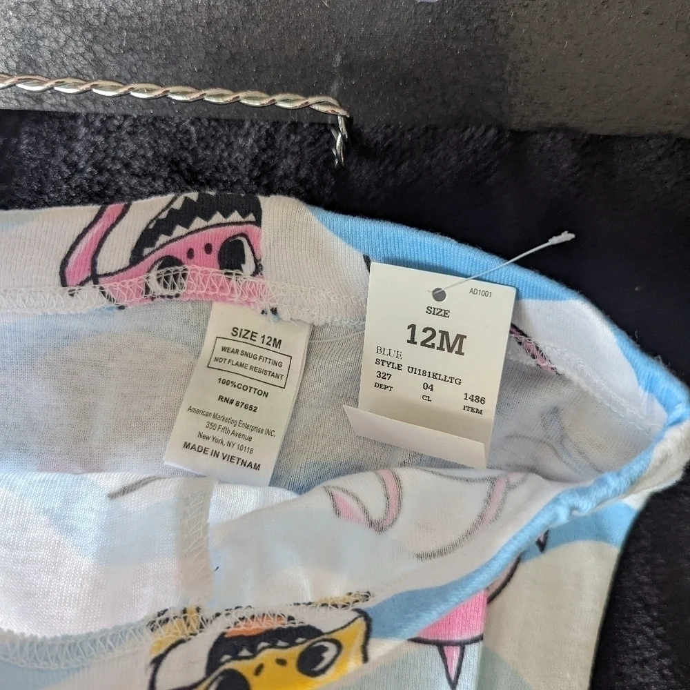 NWT Baby Shark Pajama Bottoms 12M
